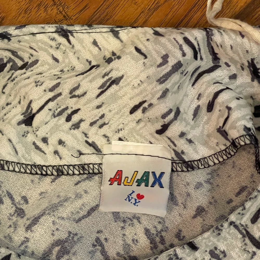 Vintage Ajax I love NY Black White Abstract patterned dress woman’s medium 80s - Picture 4 of 7